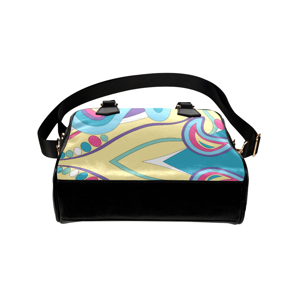 Funky Retro Pattern Print Design A01 Shoulder Handbag