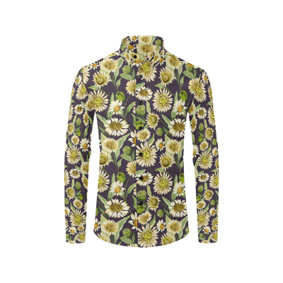 Daisy Vintage Print Pattern Men's Long Sleeve Shirt