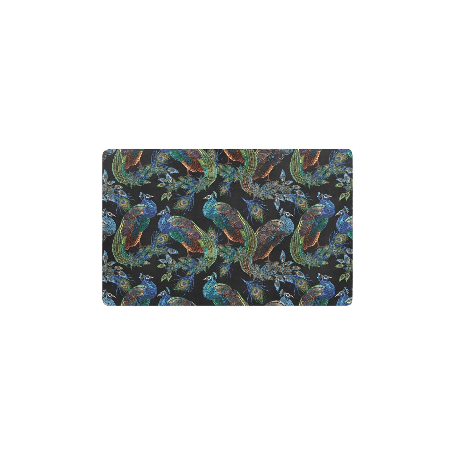 Peacock Pattern Print Design A04 Kitchen Mat