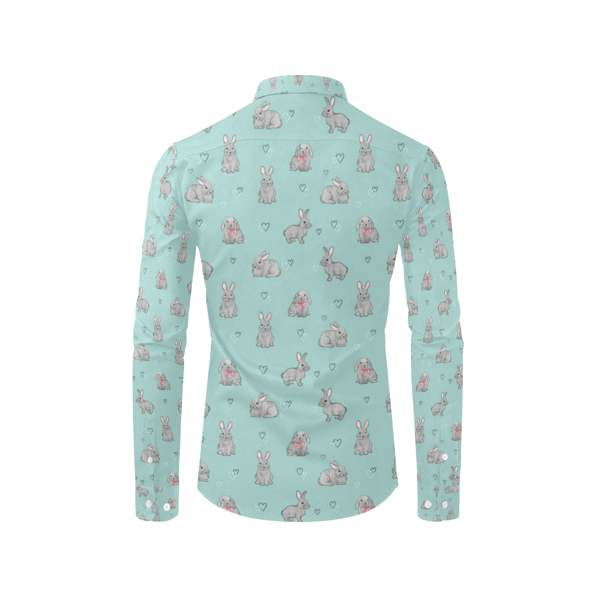 Bunny Pattern Print Design 02 Men's Long Sleeve Shirt