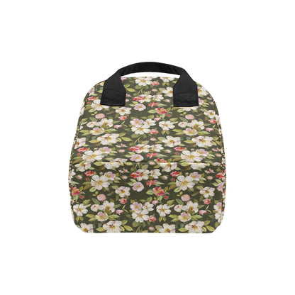 Apple blossom Pattern Print Design AB01 Insulated Lunch Bag