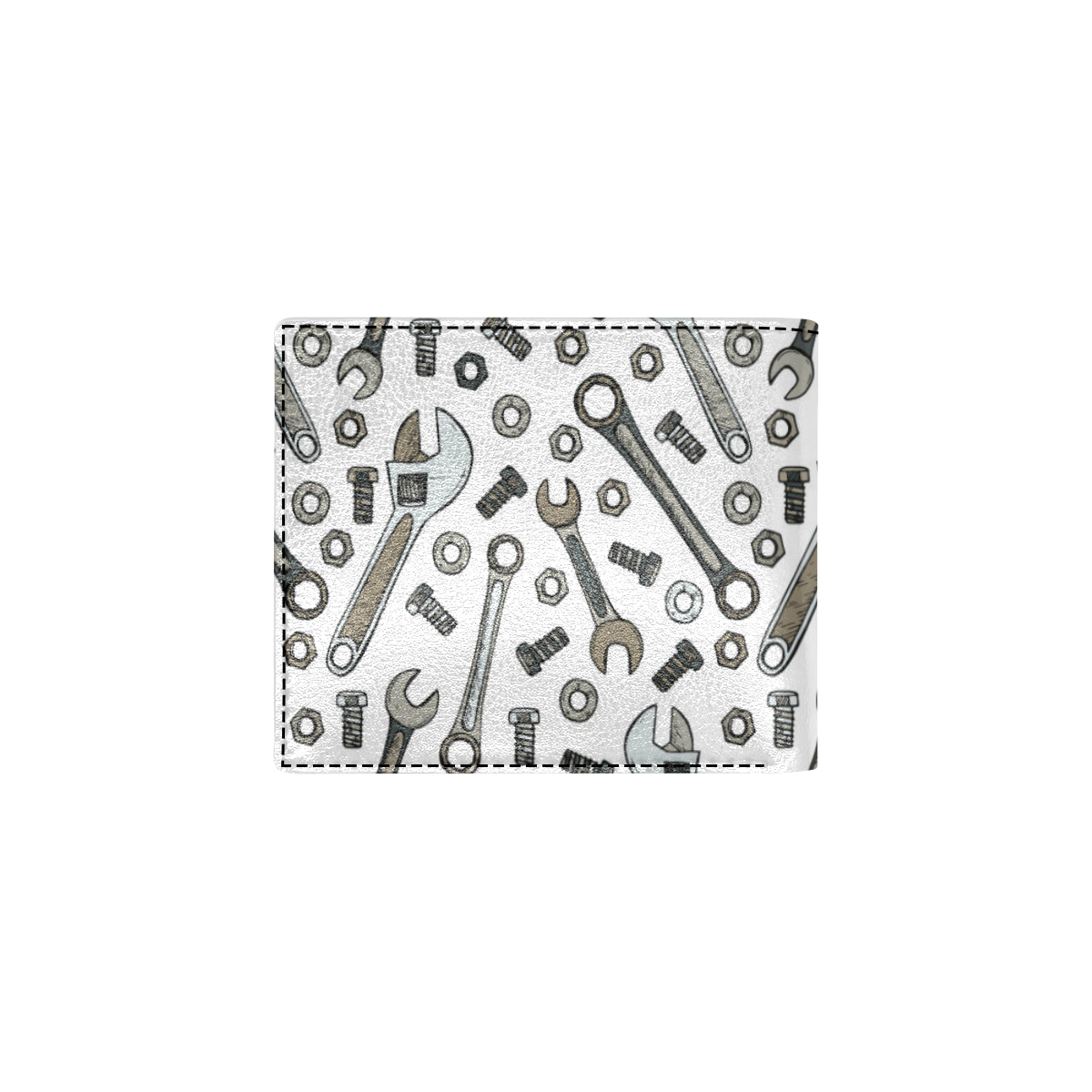 Mechanic Pattern Print Design 03 Men's ID Card Wallet