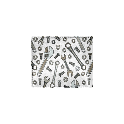 Mechanic Pattern Print Design 03 Men's ID Card Wallet