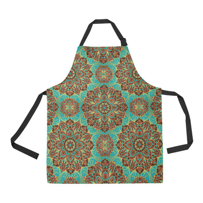 Medallion Pattern Print Design 02 Apron with Pocket