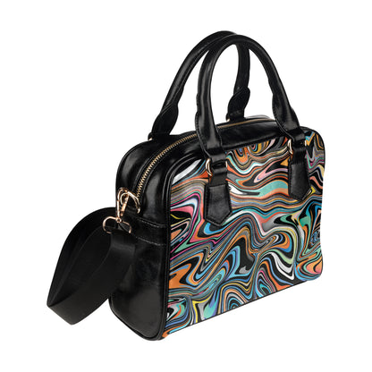 Liquid Pattern Print Design 02 Shoulder Handbag
