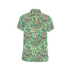 Leopard Pattern Print Design 03 Men's Short Sleeve Button Up Shirt