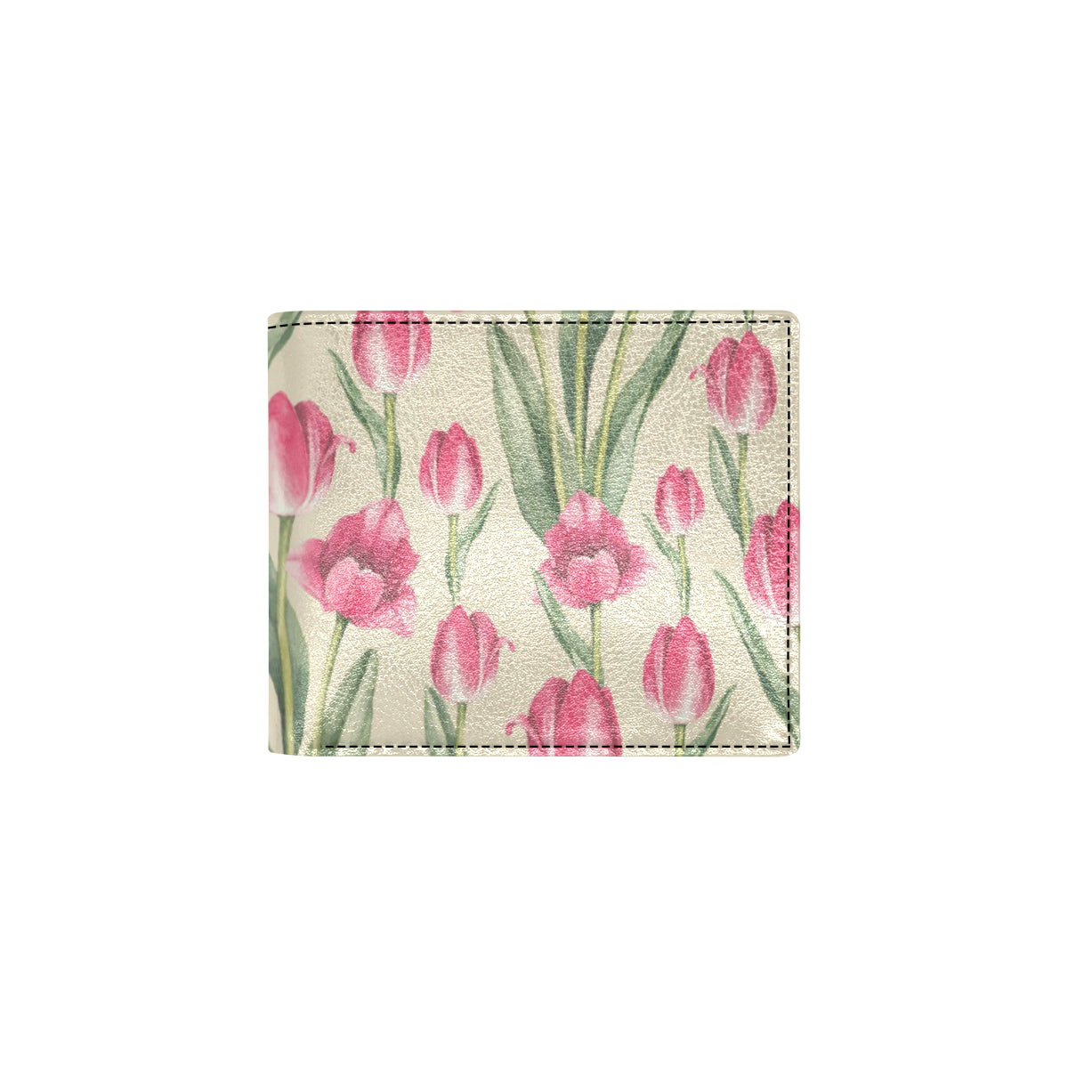 Tulip Pink Pattern Print Design TP06 Men's ID Card Wallet