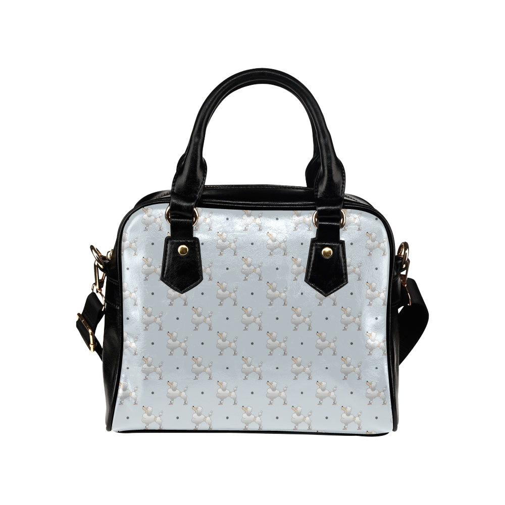 Poodle Pattern Print Design A05 Shoulder Handbag