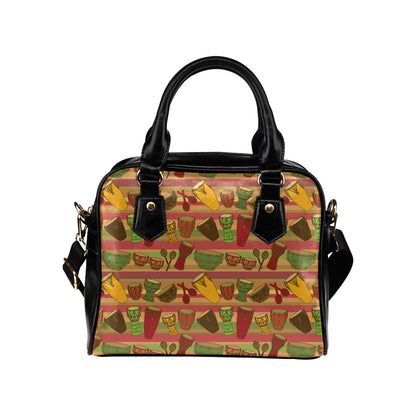 Percussion Pattern Print Design 01 Shoulder Handbag