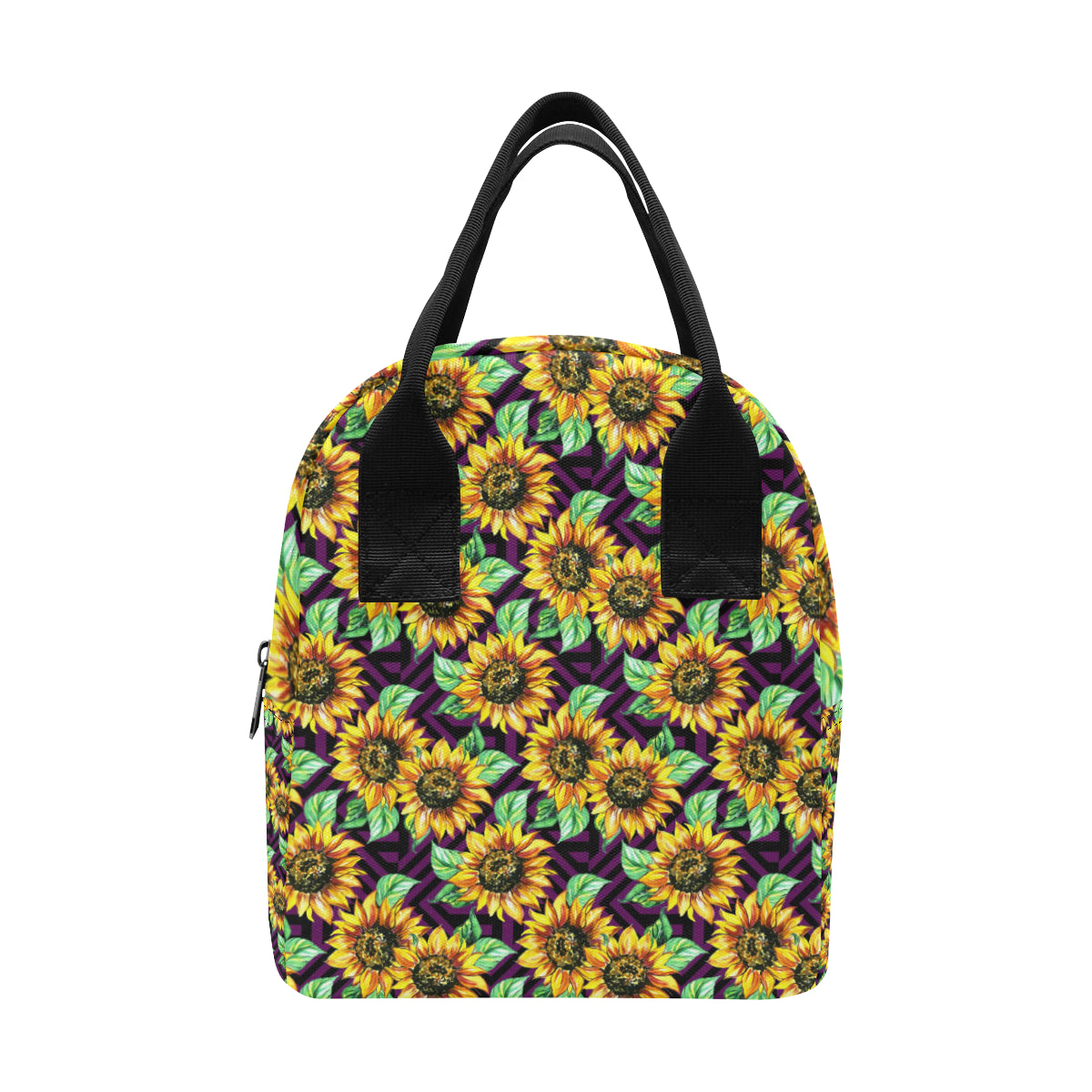 Sunflower Pattern Print Design SF012 Insulated Lunch Bag