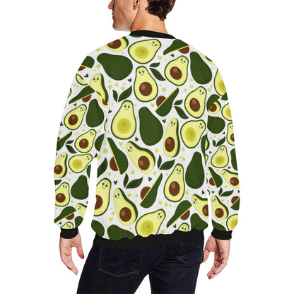 Avocado Pattern Print Design AC06 Men Long Sleeve Sweatshirt