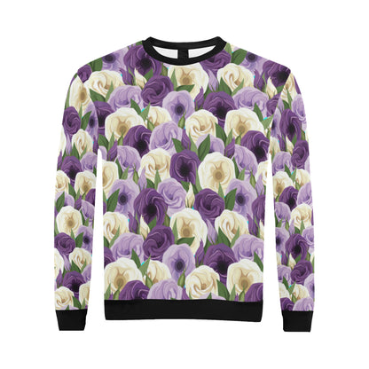 Lisianthus Pattern Print Design LT01 Men Long Sleeve Sweatshirt