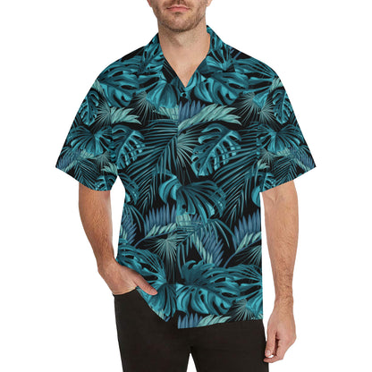 Palm Leaf Pattern Print Design A03 Men's Hawaiian Shirt