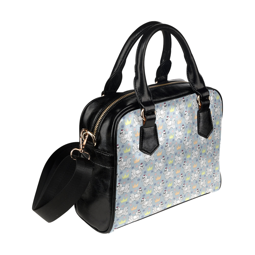 Maltese Pattern Print Design 04 Shoulder Handbag