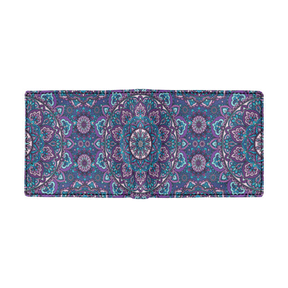Medallion Pattern Print Design 05 Men's ID Card Wallet