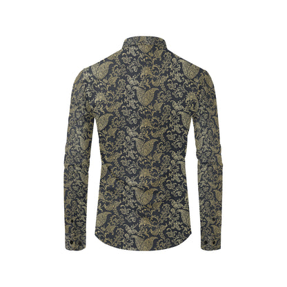 Brocade Pattern Print Design 04 Men's Long Sleeve Shirt