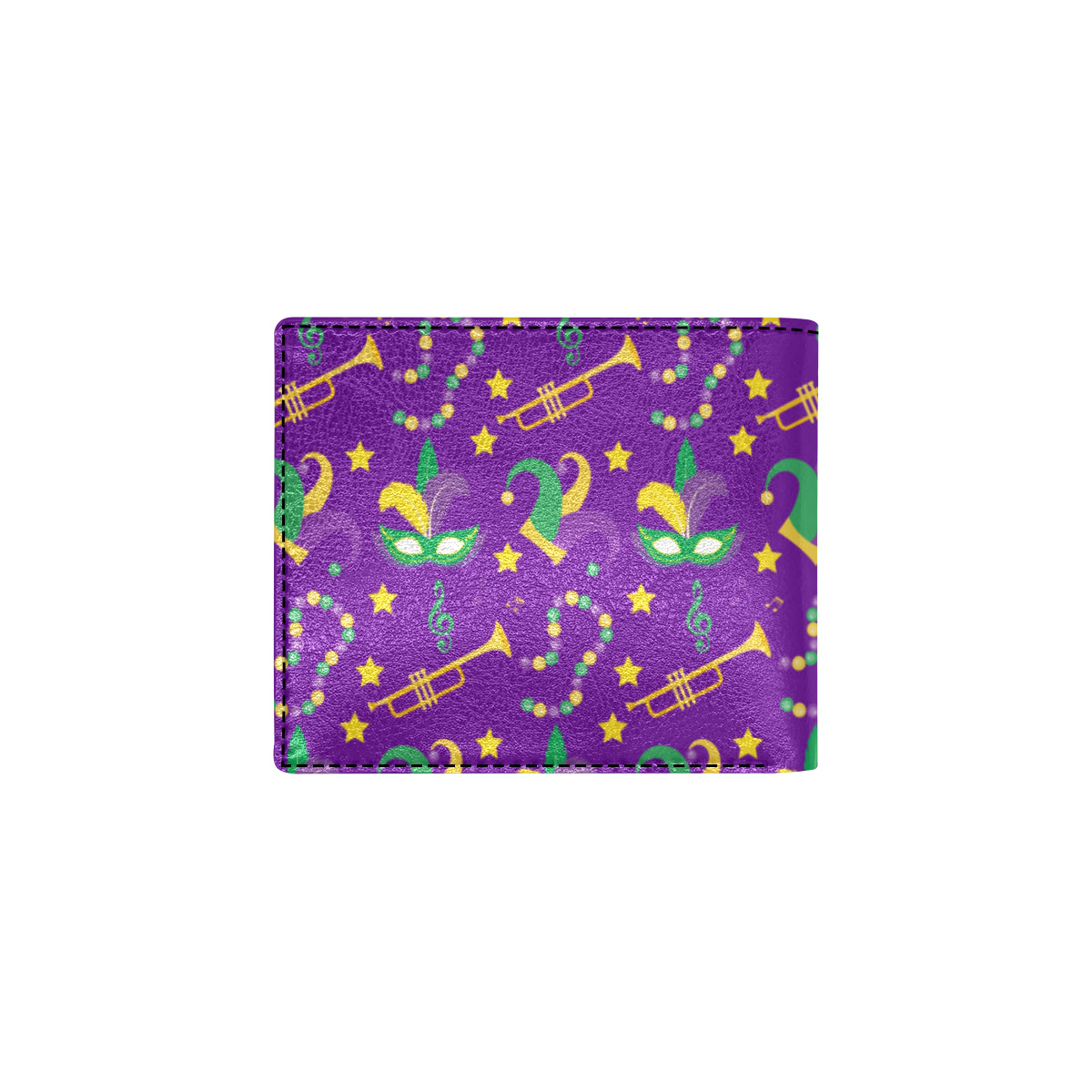 Mardi Gras Pattern Print Design 06 Men's ID Card Wallet