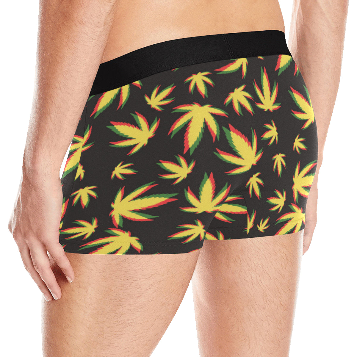 Pot Leaf Pattern Print Design A02 Men's Boxer Briefs