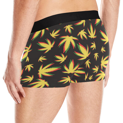 Pot Leaf Pattern Print Design A02 Men's Boxer Briefs