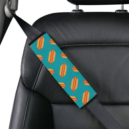 Hot Dog Pattern Print Design 03 Car Seat Belt Cover