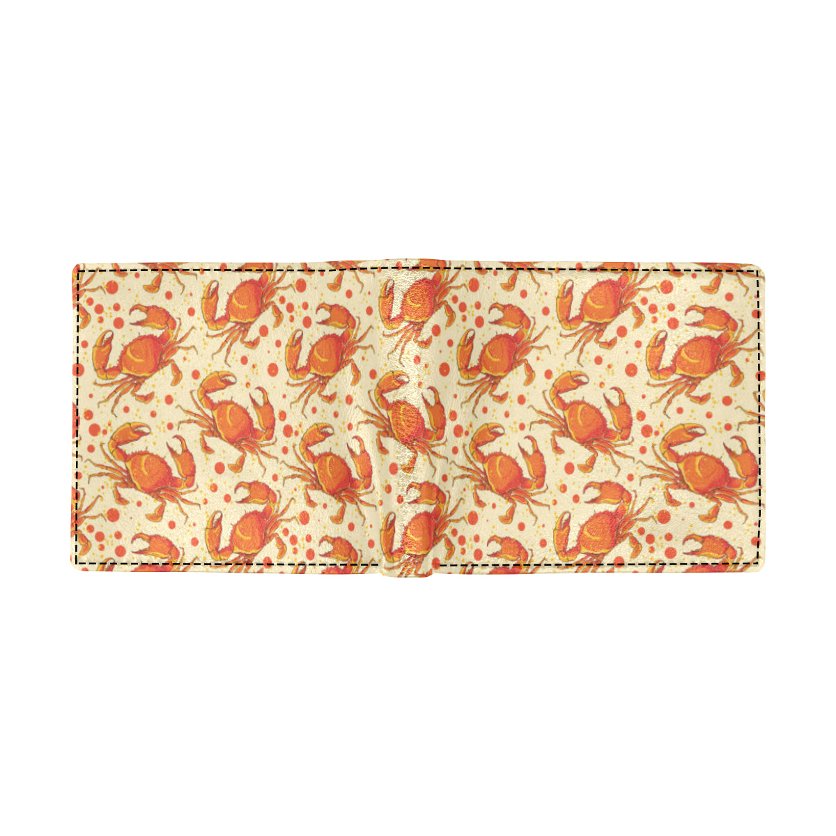 Crab Pattern Print Design 01 Men's ID Card Wallet
