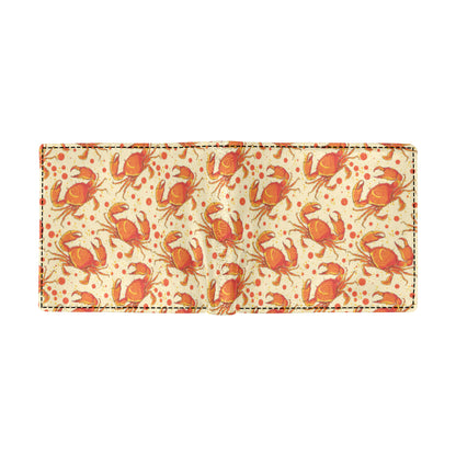 Crab Pattern Print Design 01 Men's ID Card Wallet