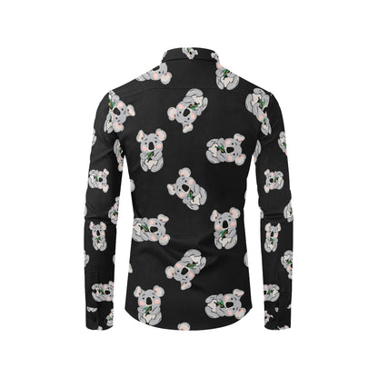 Koala Pattern Print Design 05 Men's Long Sleeve Shirt