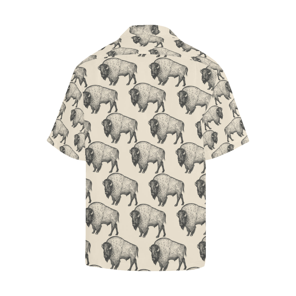Bison Pattern Print Design 02 Men's Hawaiian Shirt