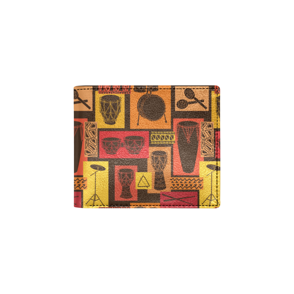 Percussion Pattern Print Design 02 Men's ID Card Wallet