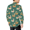 Llama Cactus Pattern Print Design 07 Men's Long Sleeve Shirt