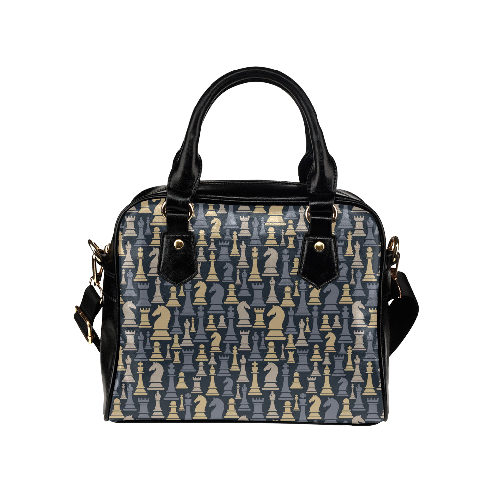 Chess Pattern Print Design 04 Shoulder Handbag