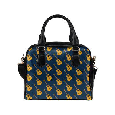 Acoustic Guitar Pattern Print Design 04 Shoulder Handbag