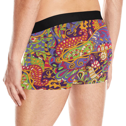 Funky Retro Pattern Print Design A04 Men's Boxer Briefs