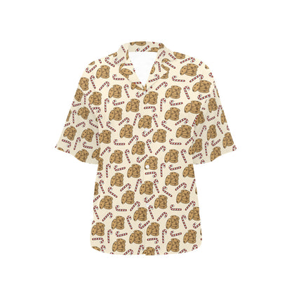 Cookie Pattern Print Design 04 Women's Hawaiian Shirt