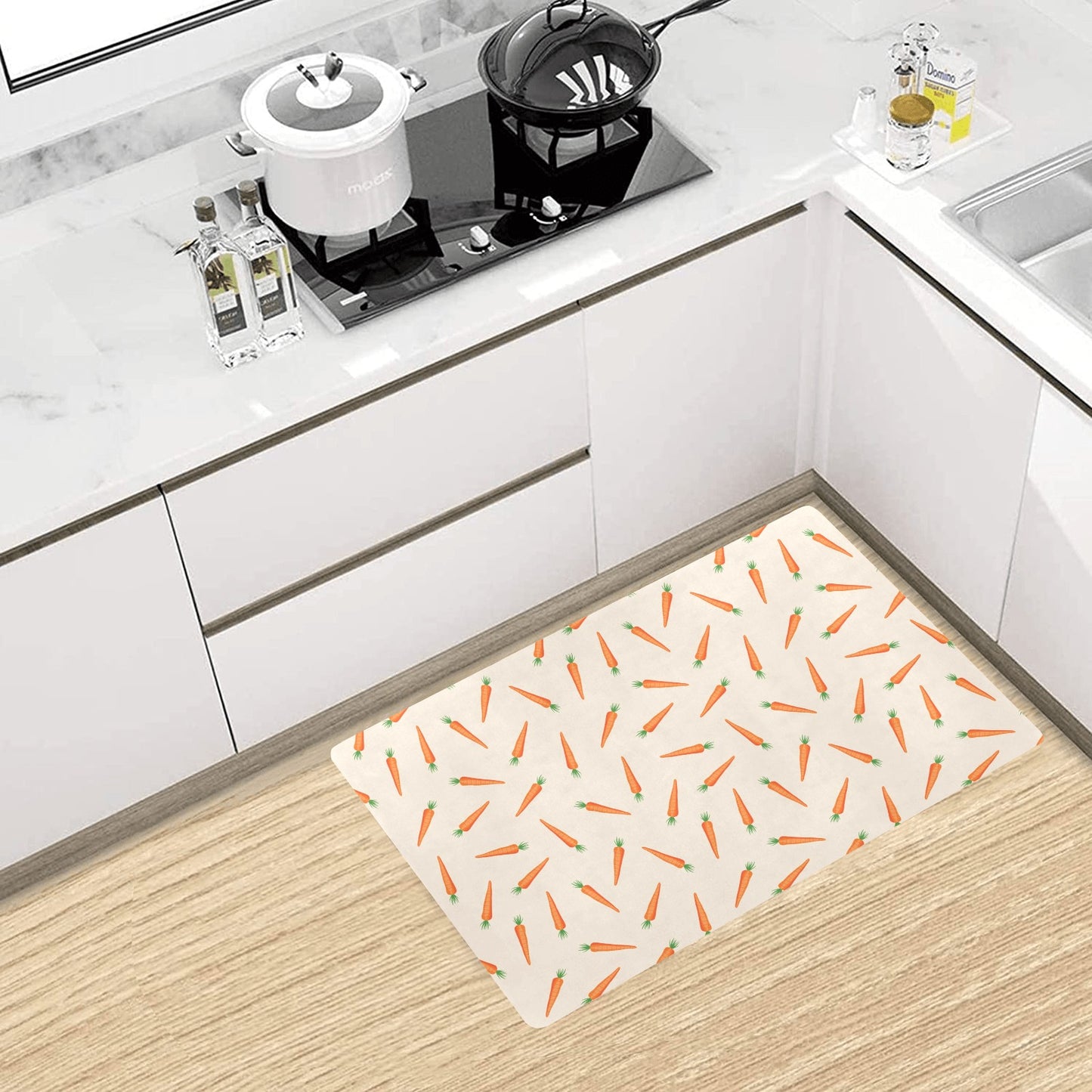 Carrot Pattern Print Design 07 Kitchen Mat