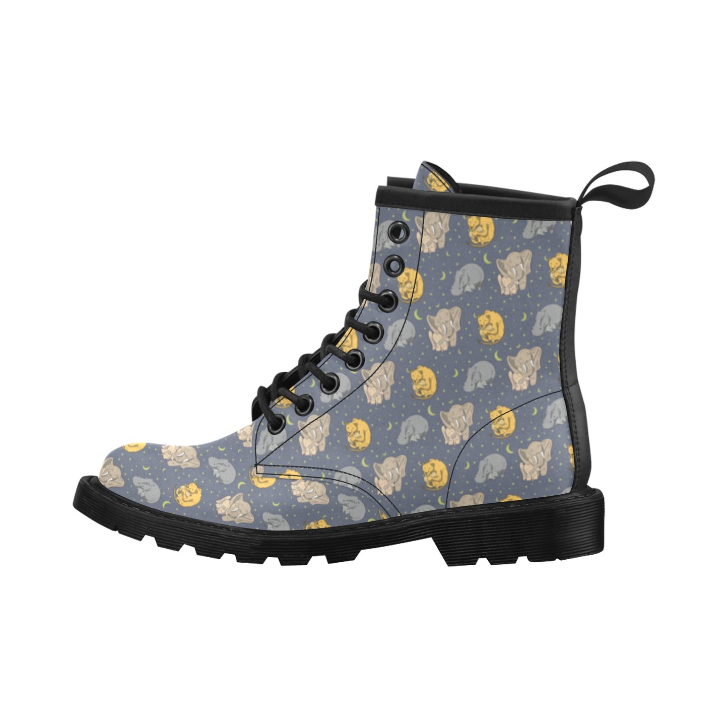 Safari Elephant Lion Print Design LKS303 Women's Boots