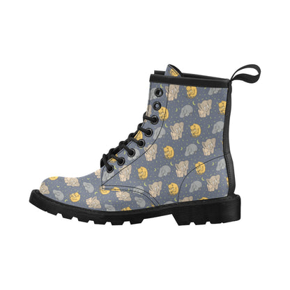 Safari Elephant Lion Print Design LKS303 Women's Boots