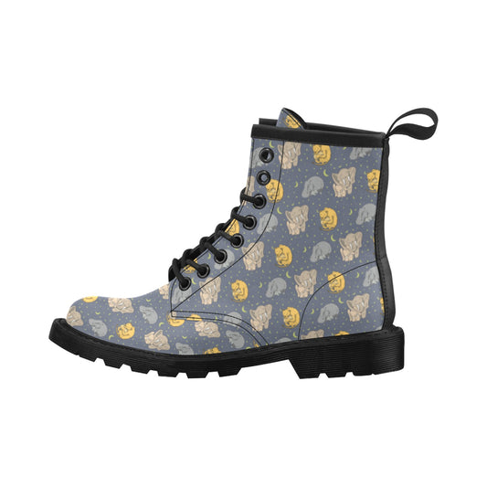 Safari Elephant Lion Print Design LKS303 Women's Boots