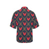 Rooster Pattern Print Design A02 Women's Hawaiian Shirt