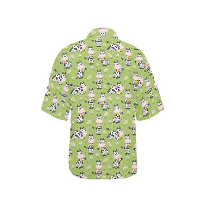 Cattle Print Design LKS401 Women's Hawaiian Shirt
