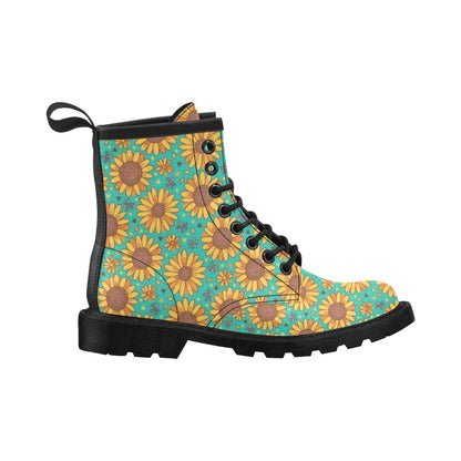 Sunflower Pattern Print Design SF013 Women's Boots