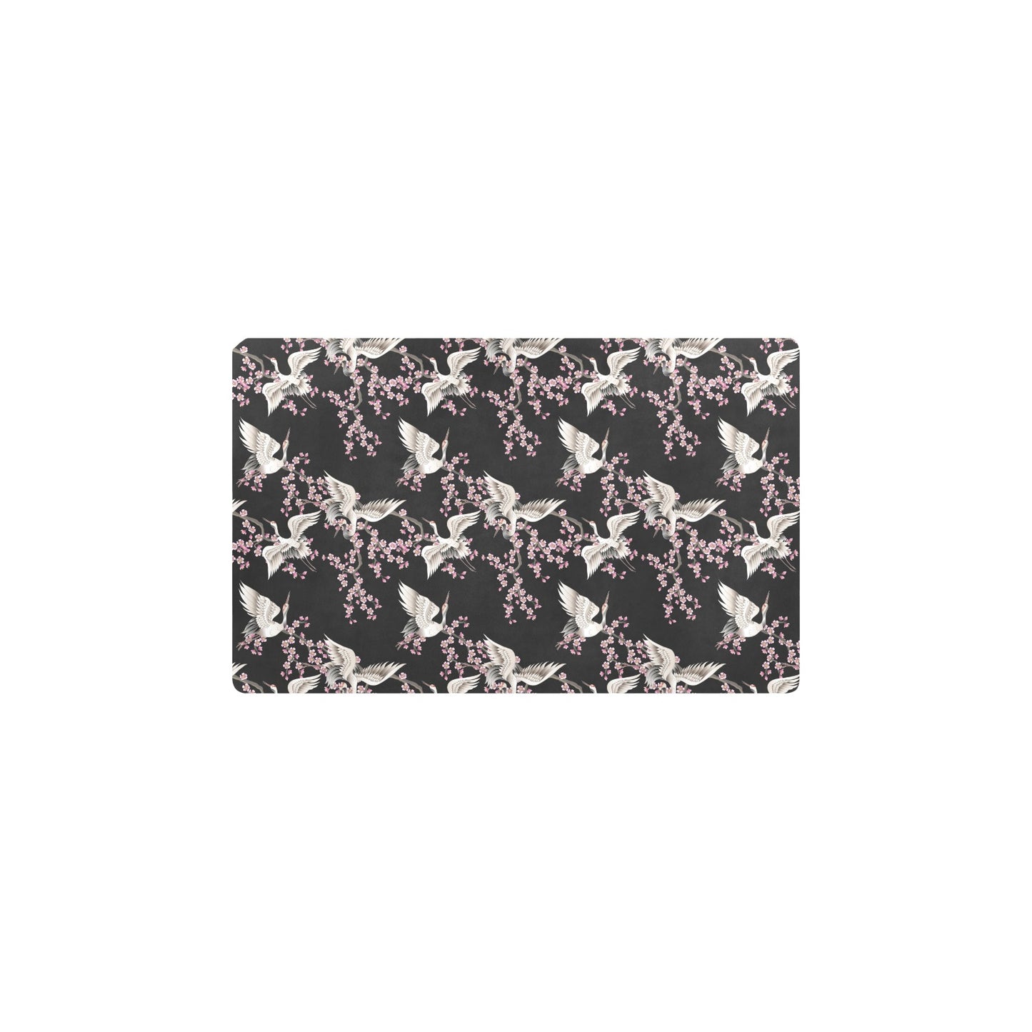 Crane Pattern Print Design 01 Kitchen Mat