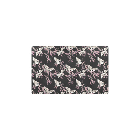 Crane Pattern Print Design 01 Kitchen Mat
