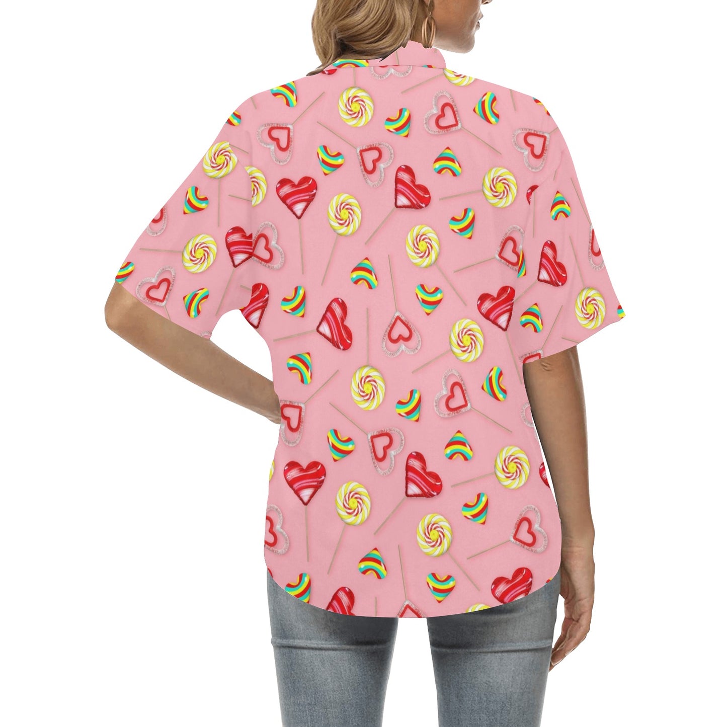 Lollipop Pattern Print Design LL05 Women's Hawaiian Shirt