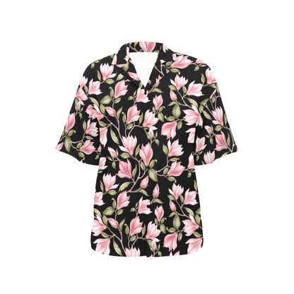 Magnolia Pattern Print Design MAG03 Women's Hawaiian Shirt