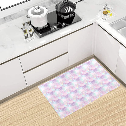 Aquarius Zodiac Pattern Print Design 01 Kitchen Mat