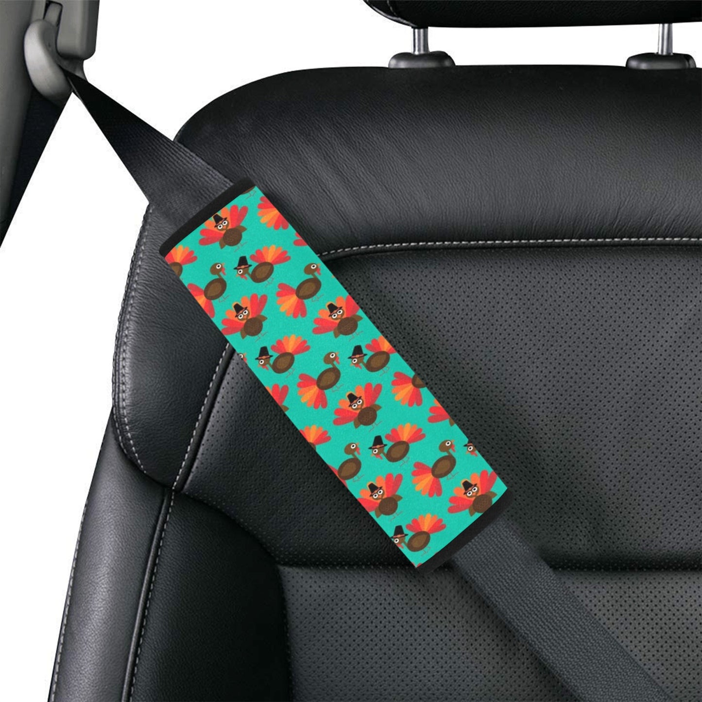 Turkey Print Design LKS402 Car Seat Belt Cover