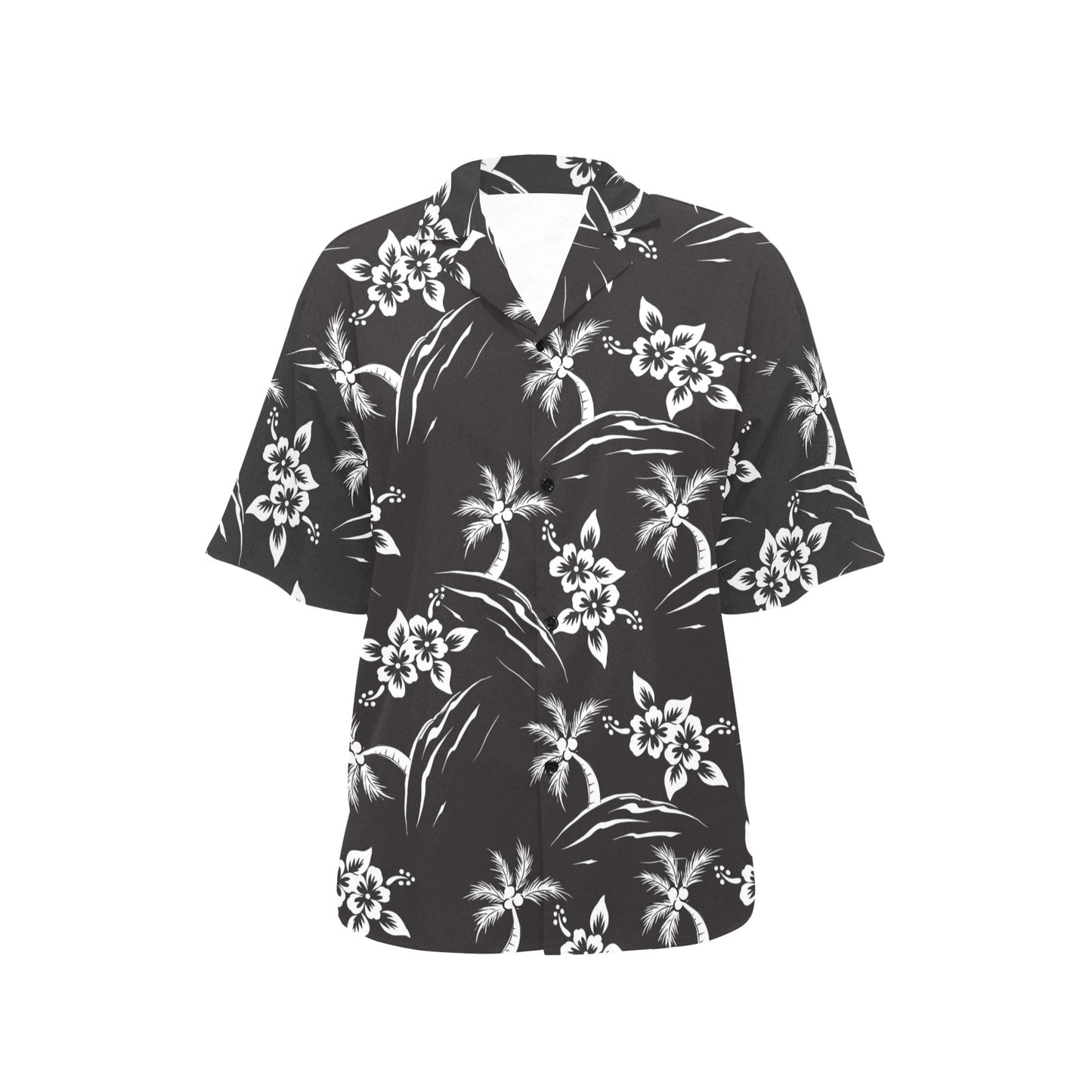 Palm Tree Pattern Print Design PT02 Women's Hawaiian Shirt