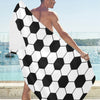 Soccer Ball Texture Print Design LKS303 Beach Towel 32" x 71"