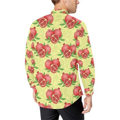 Pomegranate Pattern Print Design PG07 Men's Long Sleeve Shirt